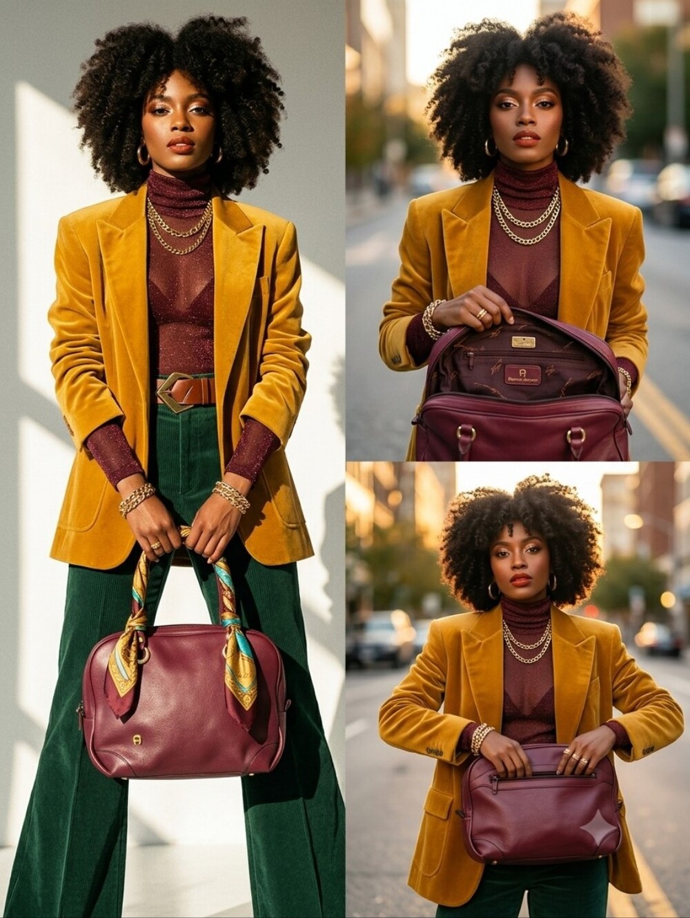 Etienne Aigner Leather Tote Bag in Burgundy - Picture 7 of 7